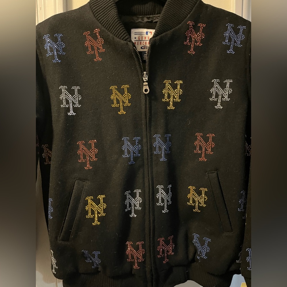 NWT New York METS Wool Jacket Hand crafted SF logo by G-III - Bling Jacket - Picture 4 of 10